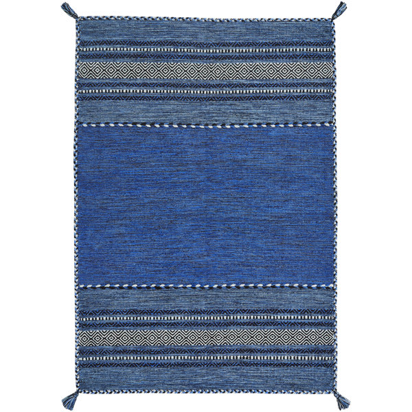 World Menagerie Grijalva HandWoven Blue Rug & Reviews Wayfair.co.uk
